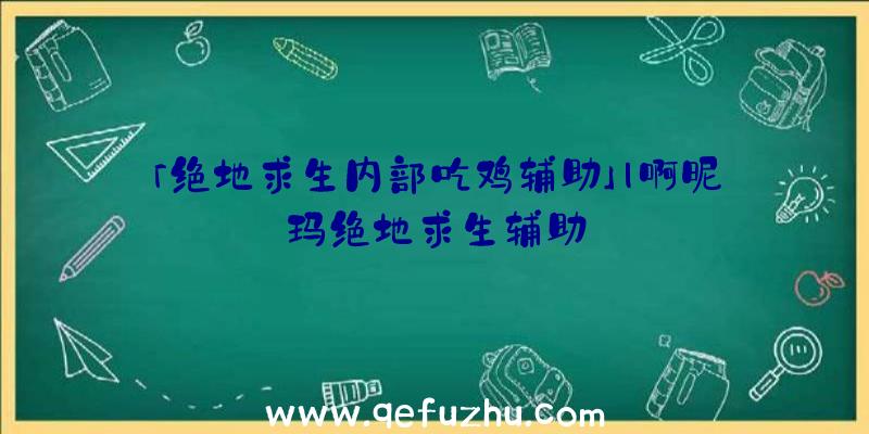 「绝地求生内部吃鸡辅助」|啊昵玛绝地求生辅助